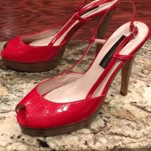 Red Platform Heels w/ open toe —Steve Madden Luxe